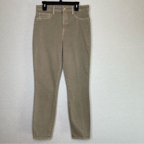 L’AGENCE Margot High Rise Skinny Jeans in Biscuit 28 - Picture 2 of 7